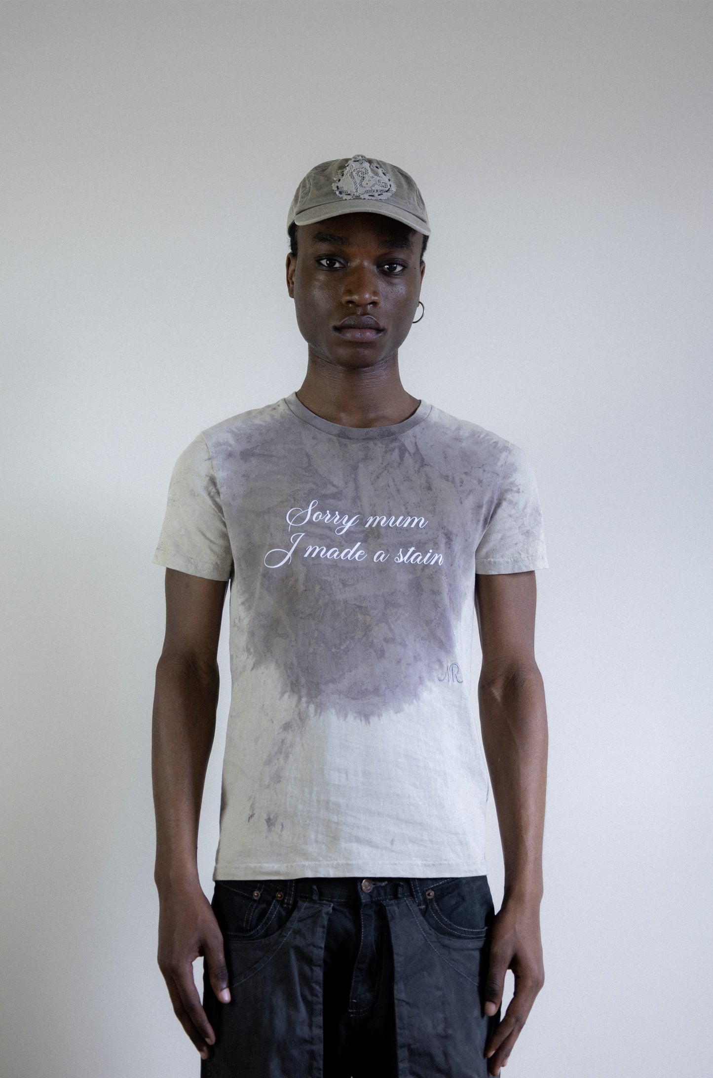 T-shirt « Sorry mum I made a stain » charbon