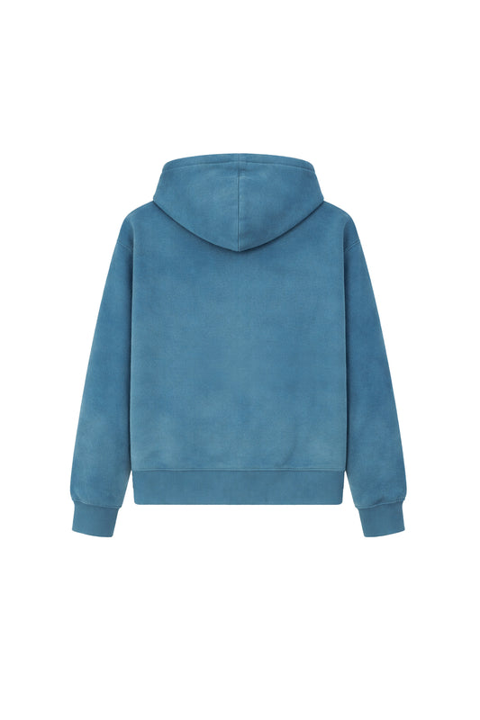 Zip hoodie indigo