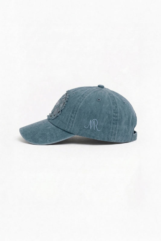 Casquette dentelle indigo
