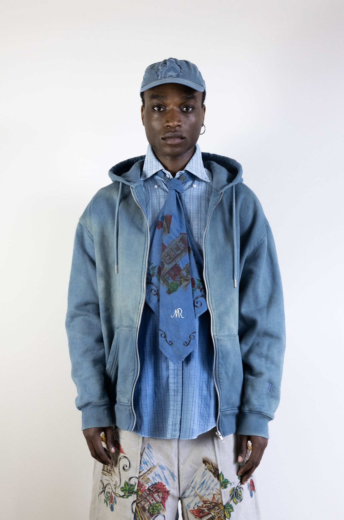 Cravate alsacienne indigo