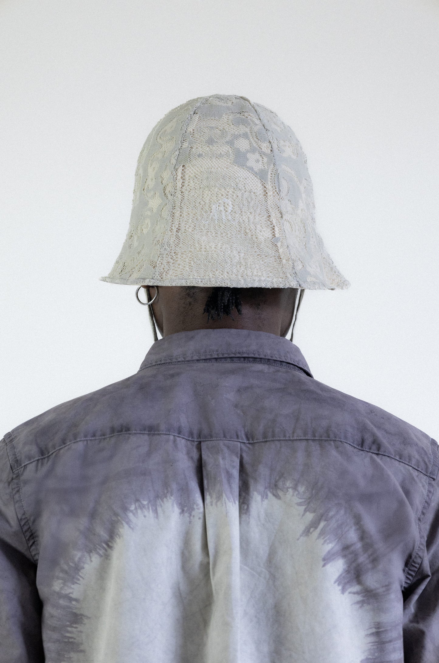 Chapeau-cloche dentelle charbon