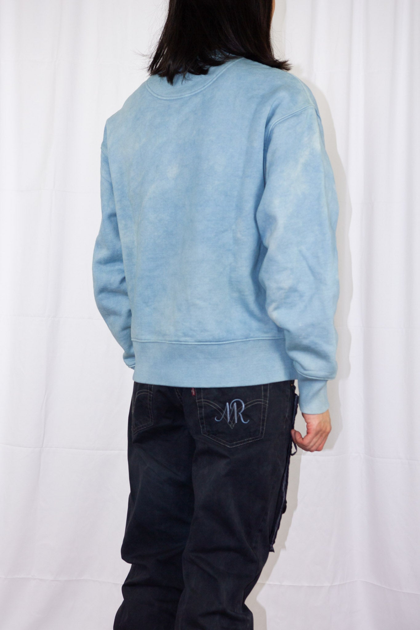 Le sweatshirt boxy organic indigo dye