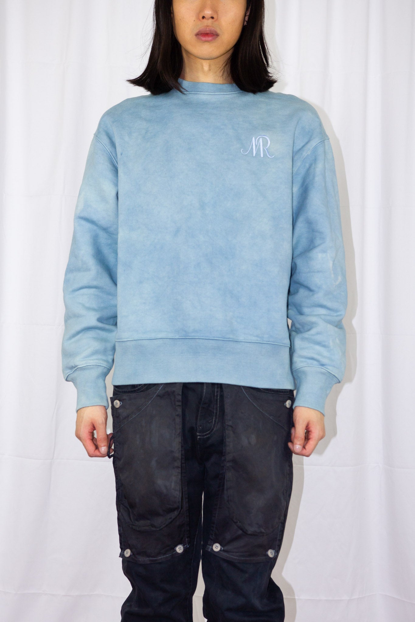 Le sweatshirt boxy organic indigo dye