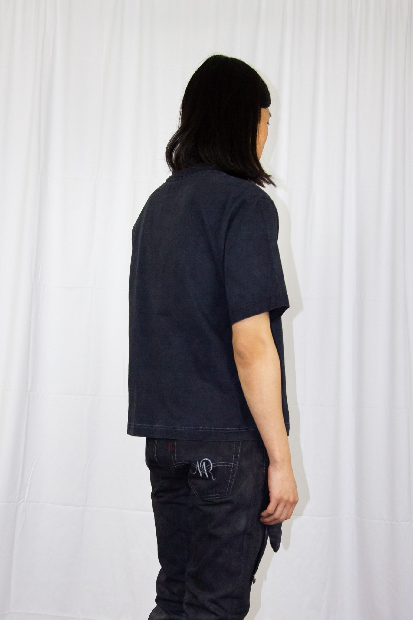 Le t-shirt boxy organic indigo foncé dye