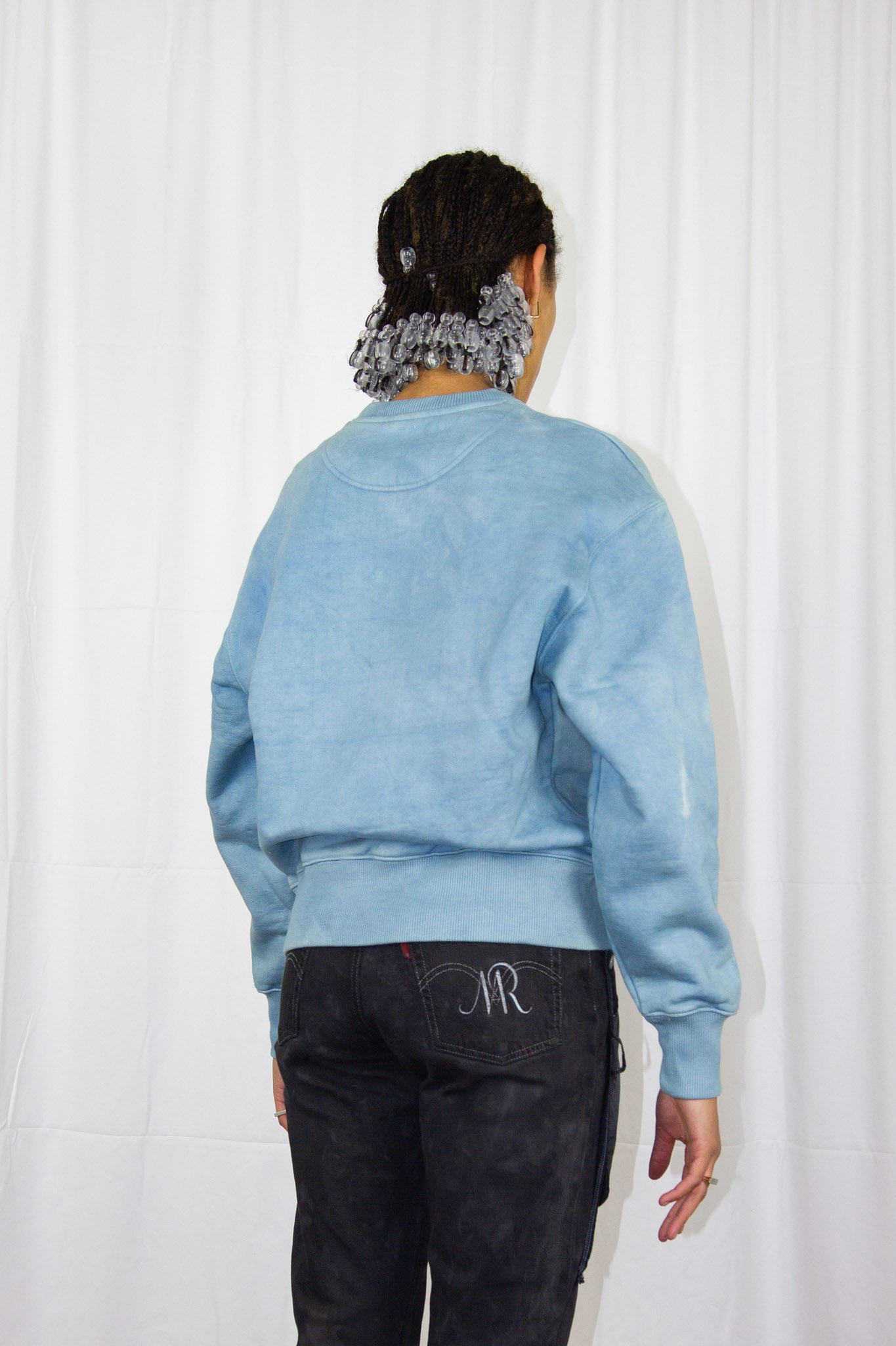 Le sweatshirt boxy organic indigo dye