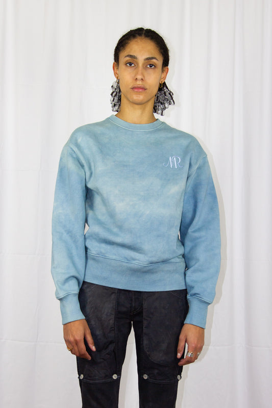 Le sweatshirt boxy organic indigo dye