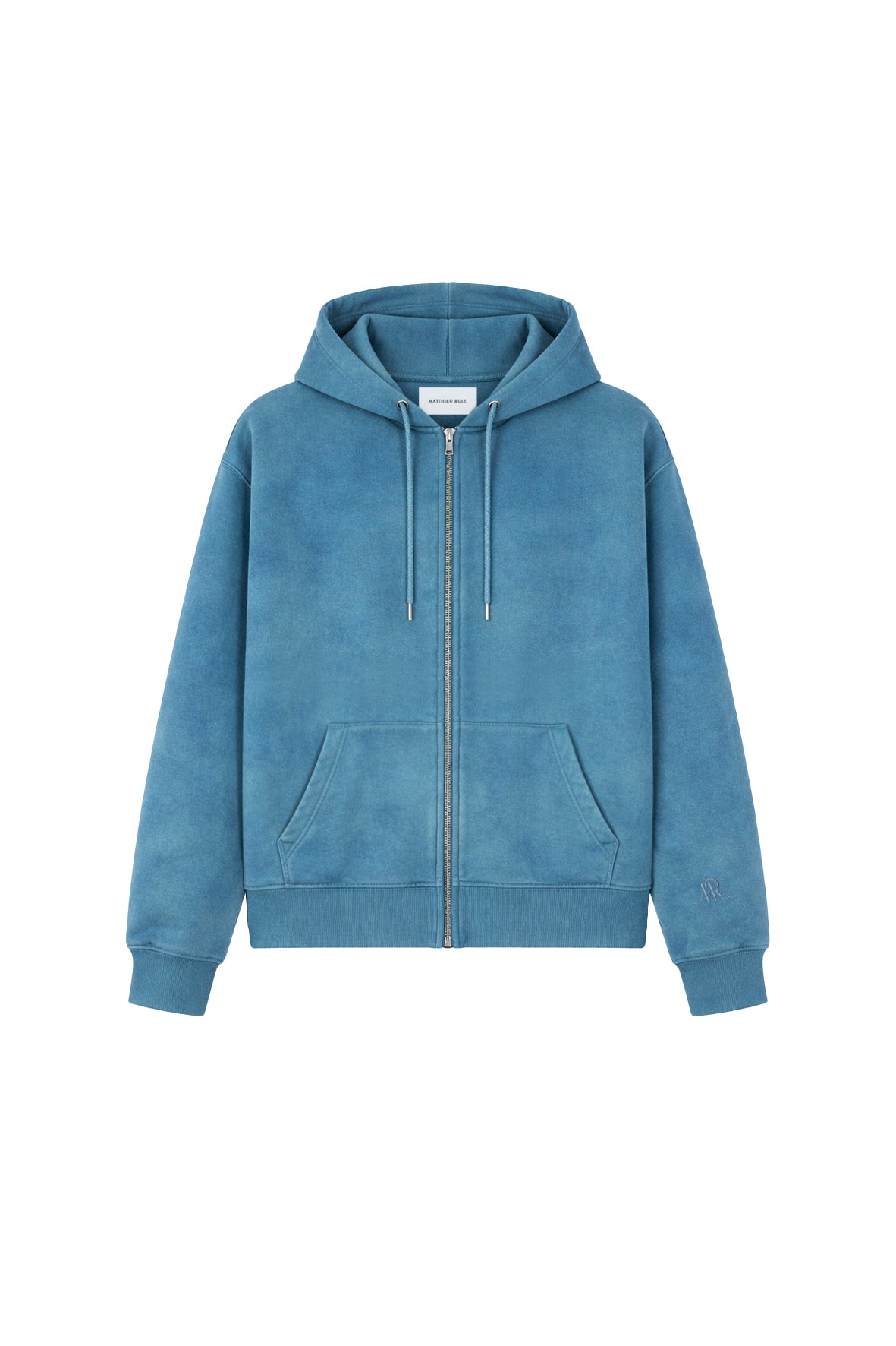 Zip hoodie indigo