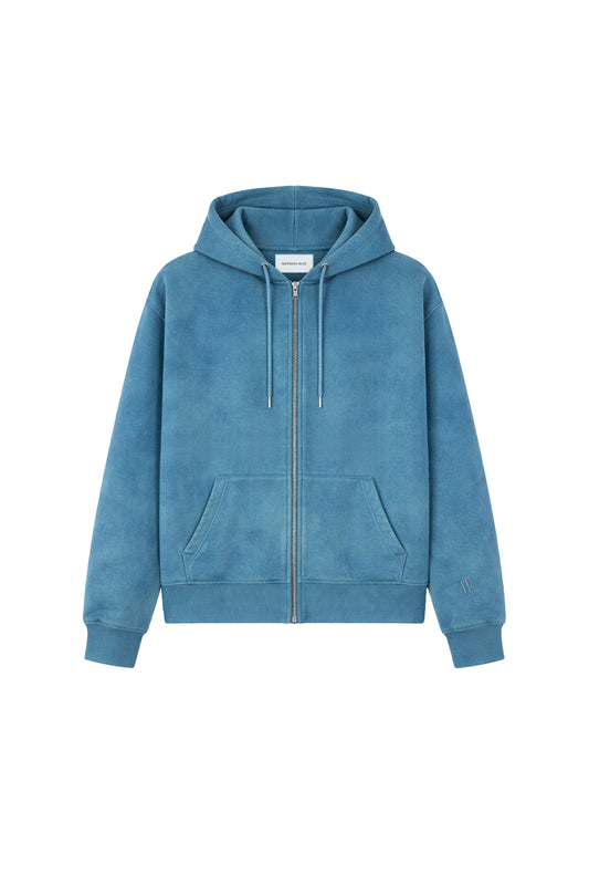 Zip hoodie indigo