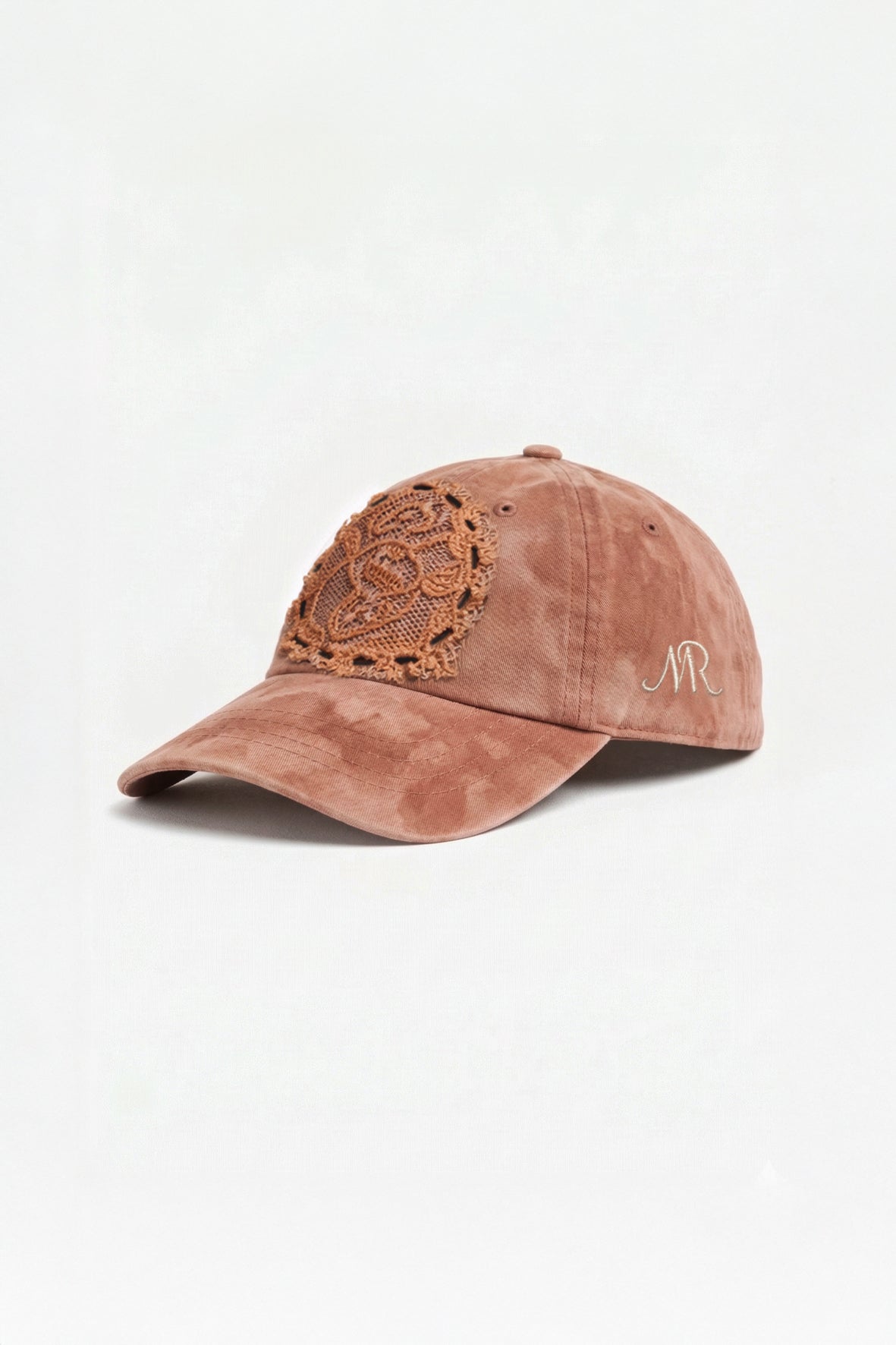 Casquette dentelle garance