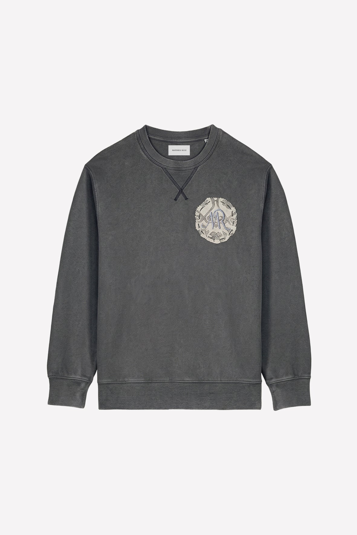 Sweatshirt dentelle charbon